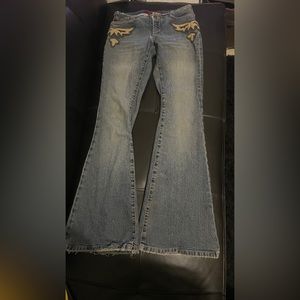 Vintage Parasuco Ergonomic Jeans faded blue size 27 flared Sanitized cowgirl